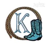 Cowboy Lasso Rope and Boots Frame Machine Embroidery Design by Apex