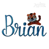 Madison Script Machine Embroidery Font Monogram with Design