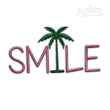 Smile Coconut Palm Tree Machine Embroidery Design