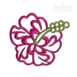 Hibiscus Flower Applique Machine Design by Apex