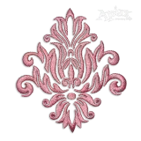 Damask Pattern Machine Embroidery Design by Apex