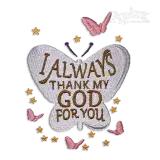 Thank My God For You Machine Embroidery Design by Apex