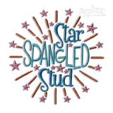 Star Spangled Stud America Patriotic Machine Embroidery Design