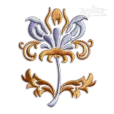 Damask Flower Machine Embroidery Design by Apex