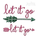Let it Go Arrow Machine Embroidery Design by Apex