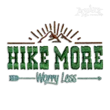 Hike More Worry Less Machine Embroidery Design by Apex