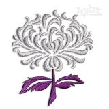 Mums Flower Machine Embroidery Design by Apex