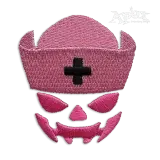 Jack-O-Lantern Nurse Halloween Machine Embroidery Design