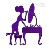 Make Up Girl Machine Embroidery Design by Apex