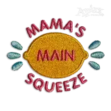 Mama's Main Squeeze Lemon Machine Embroidery Design by Apex