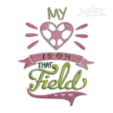 My Heart is on that Soccer Field Embroidery Designs