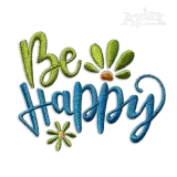 Be Happy Positive Machine Embroidery Design by Apex