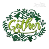 Thanksgiving Gather Machine Embroidery Design