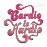 Cardio Hardio Gym Running Workout Machine Embroidery Design by Apex
