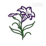 Easter Passover Lily Flower Embroidery Design - Apex