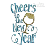 Cheers to the New Year Eve Party Machine Embroidery Design