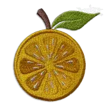 Yellow Lemon Fruit Machine Embroidery Design by Apex