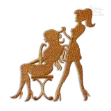 Hair Salon Silhouette Machine Embroidery Design - Apex