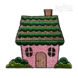 Cottage House Machine Embroidery Design by Apex