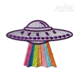 UFO Rainbow Machine Embroidery Design by Apex