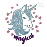 Magical Unicorn Machine Embroidery Design by Apex