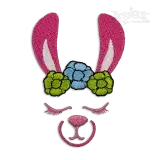 Floral Llama Face Flowers Machine Embroidery Designs.