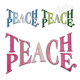 Teach Peace Logo Machine Embroidery Design - Apex All