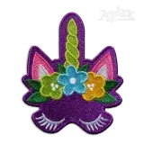 Flowers Unicorn Crown Machine Embroidery Designs