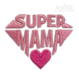 Super Mama Logo Machine Embroidery Design - Apex