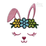 Adorable Floral Bunny Machine Embroidery Designs