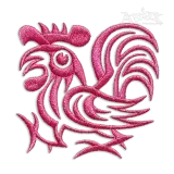 Morning Rooster Machine Embroidery Design by Apex