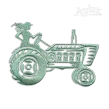 Super Farmer with Farm Tractor Machine Embroidery Design by Apex