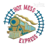 Hot Mess Express Train Machine Embroidery Design by Apex
