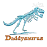 Daddysaurus Dinosaur Machine Embroidery Design - Apex