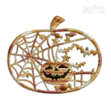 Halloween Pumpkin Outline Scene Embroidery Design by Apex