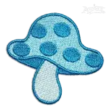 Mushroom Machine Embroidery Designs with Polka Dots 