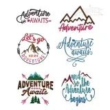 Adventure and Explore Word Art Pack Embroidery Designs Digitized by Apex All