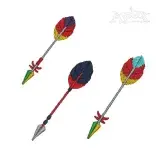 Cute Feather Arrow Pack Machine Embroidery Design