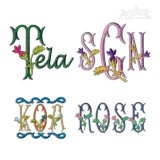 Rosalina Flower Machine Embroidery Font by Apex
