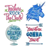 Teachers Appreciation Quotes Machine Embroidery Designs - Apex