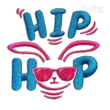 Hip Hop Easter Bunny Music Machine Embroidery Design - Apex
