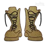 Military Work Boots Machine Embroidery Designs Digitizing