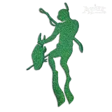 Spear fishing Silhouette Machine Embroidery Design Fisherman 