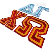Greek Varsity 3D Puff Machine Embroidery Font