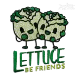 Lettuce Be Friends Funny Machine Embroidery Design by Apex Custom Digitized