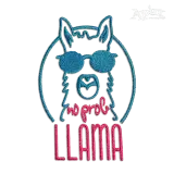 No Prob Llama Problem Machine Embroidery Design by Apex