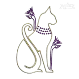 Ancient Egyptian Cat Embroidery Designs Digitized by Apex