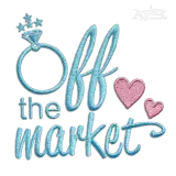 Off The Market Wedding Machine Embroidery Design | Apex Digitizing