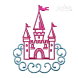 Dreamy Fairytale Castle Machine Embroidery Design by Apex Digitizing