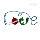 Love Fishing Machine Embroidery Design by Apex Fisherman